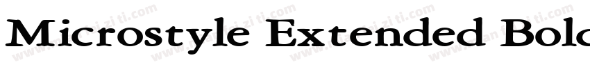 Microstyle Extended Bold字体转换